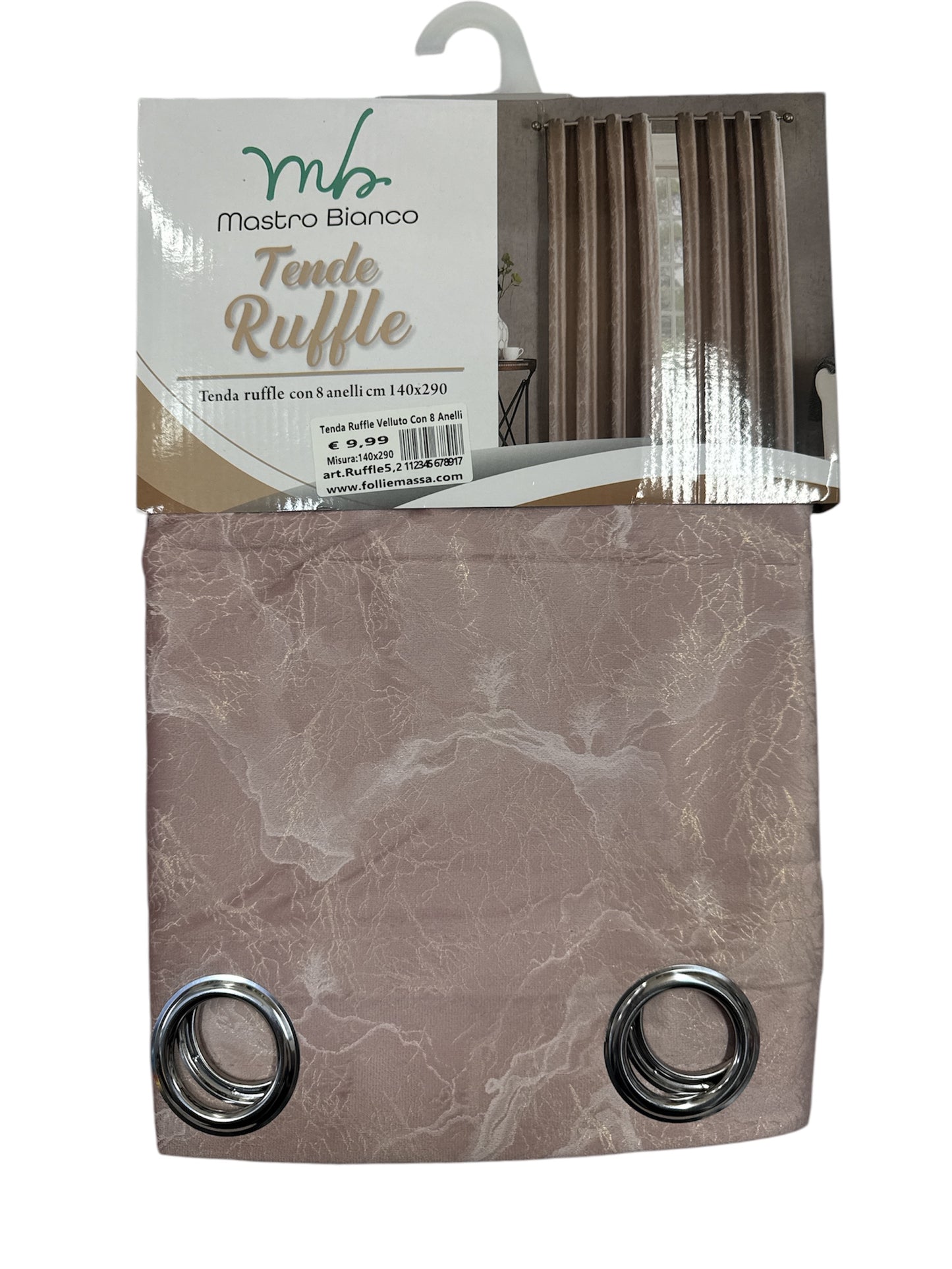 Pannello Tenda Velluto Disegno Marmo